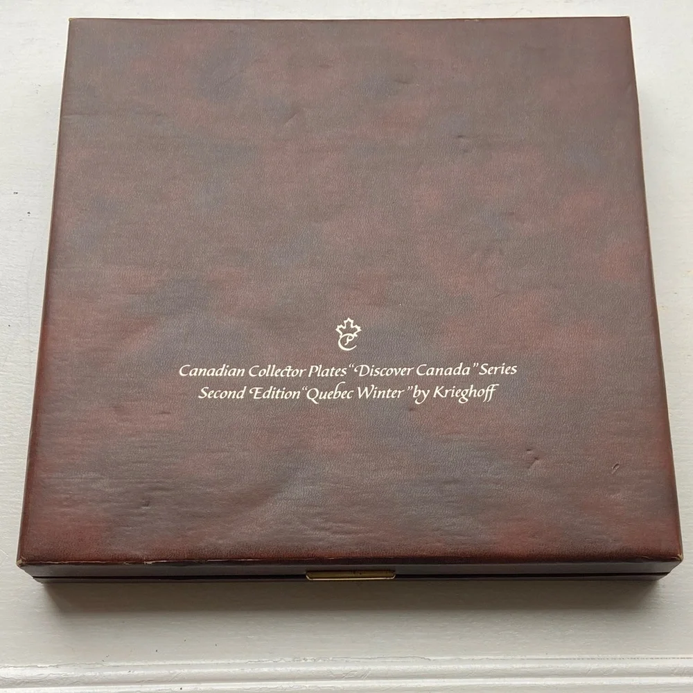 Canadian Collector Landscape Plate in Box “Quebec Winter” by Krieghoff - Picture 3 of 7